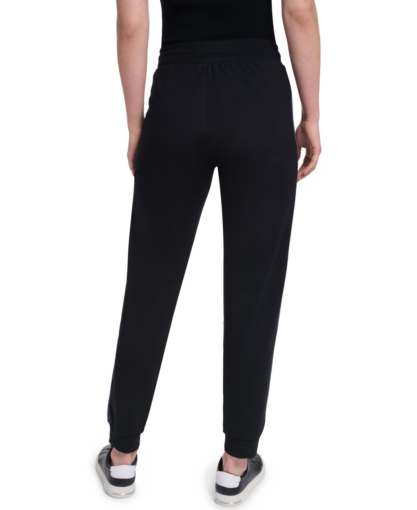 Женские брюки KARL LAGERFELD PARIS Denim Contrast Jogger Pull-On Ankle, цвет: Чёрный — фото 6