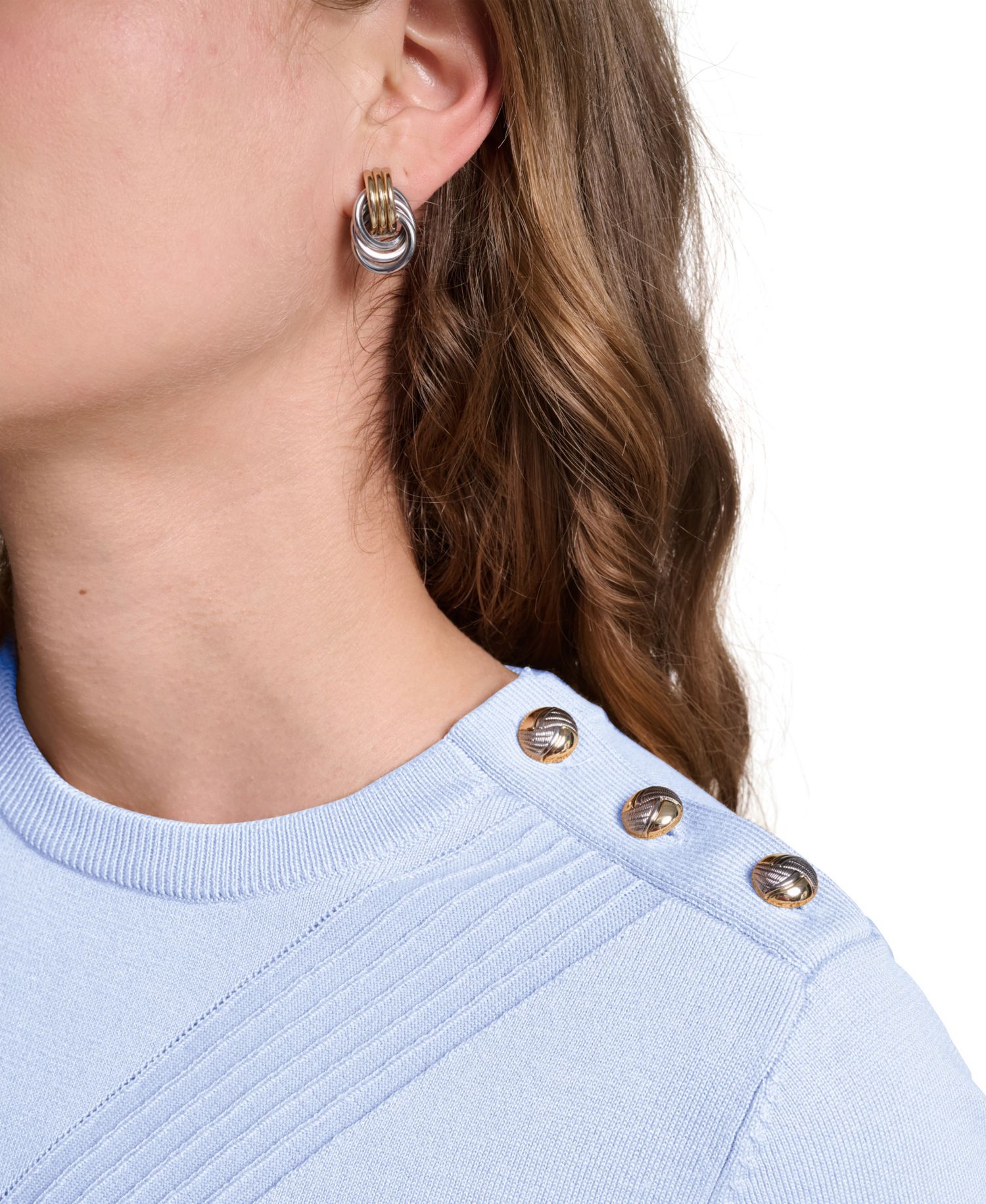 Petite Crewneck Short-Sleeve Sweater