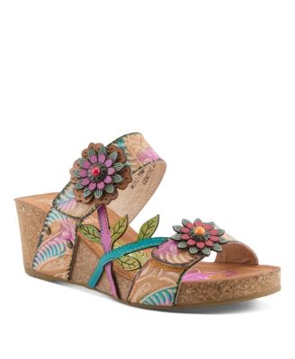 Women's Spring Step Moai Women's Slide with Leather Upper