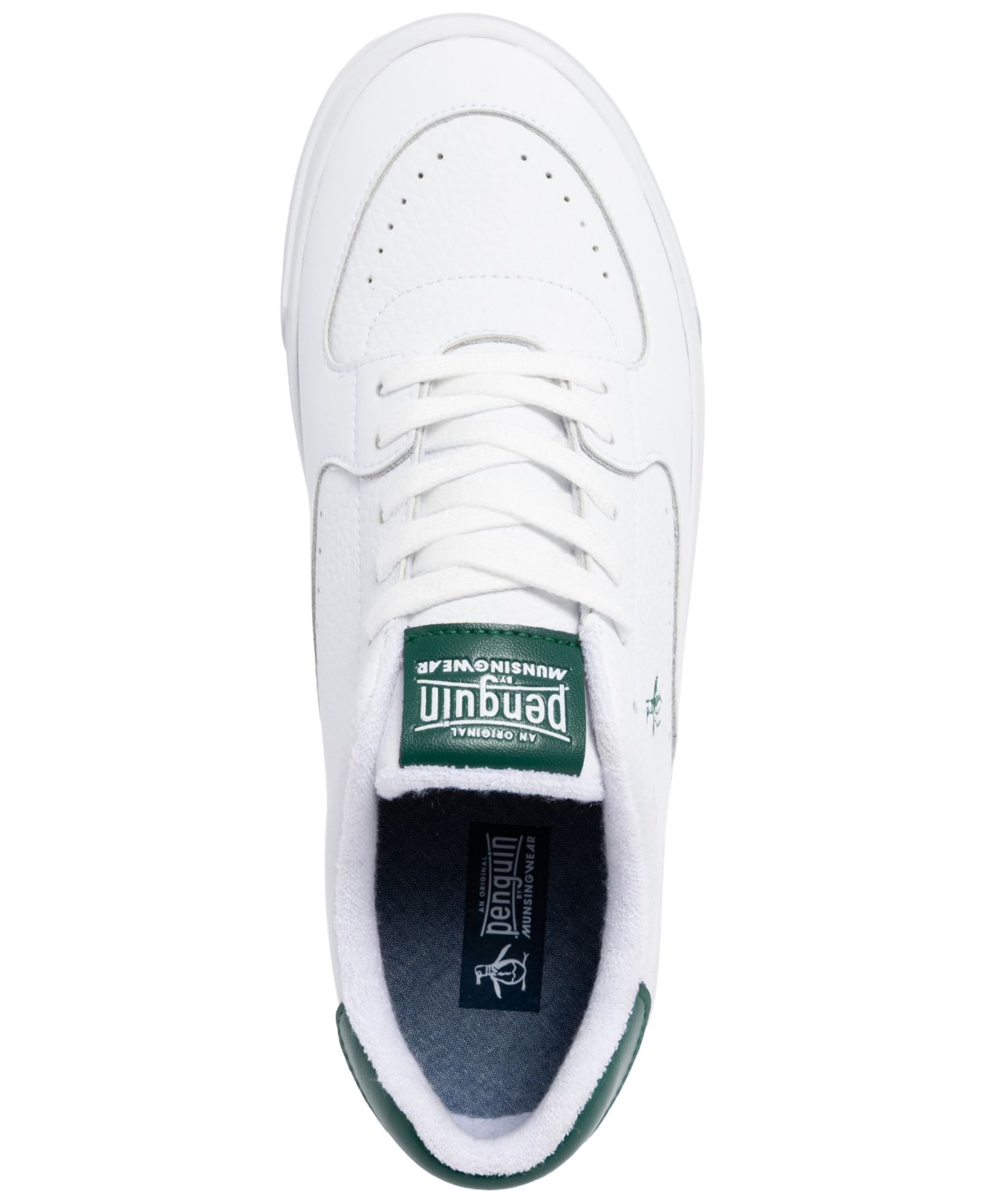 Мужские кроссовки Original Penguin Hadrik Round-Toe Casual, цвет: Белый / Тёмно-зелёный — фото 4
