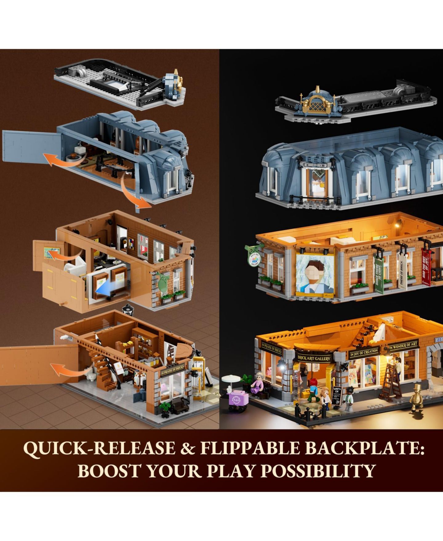 Детский конструктор Lumibricks Brick Art Gallery Lighted 3400-Piece Building Set, Ages 16+ — фото 6