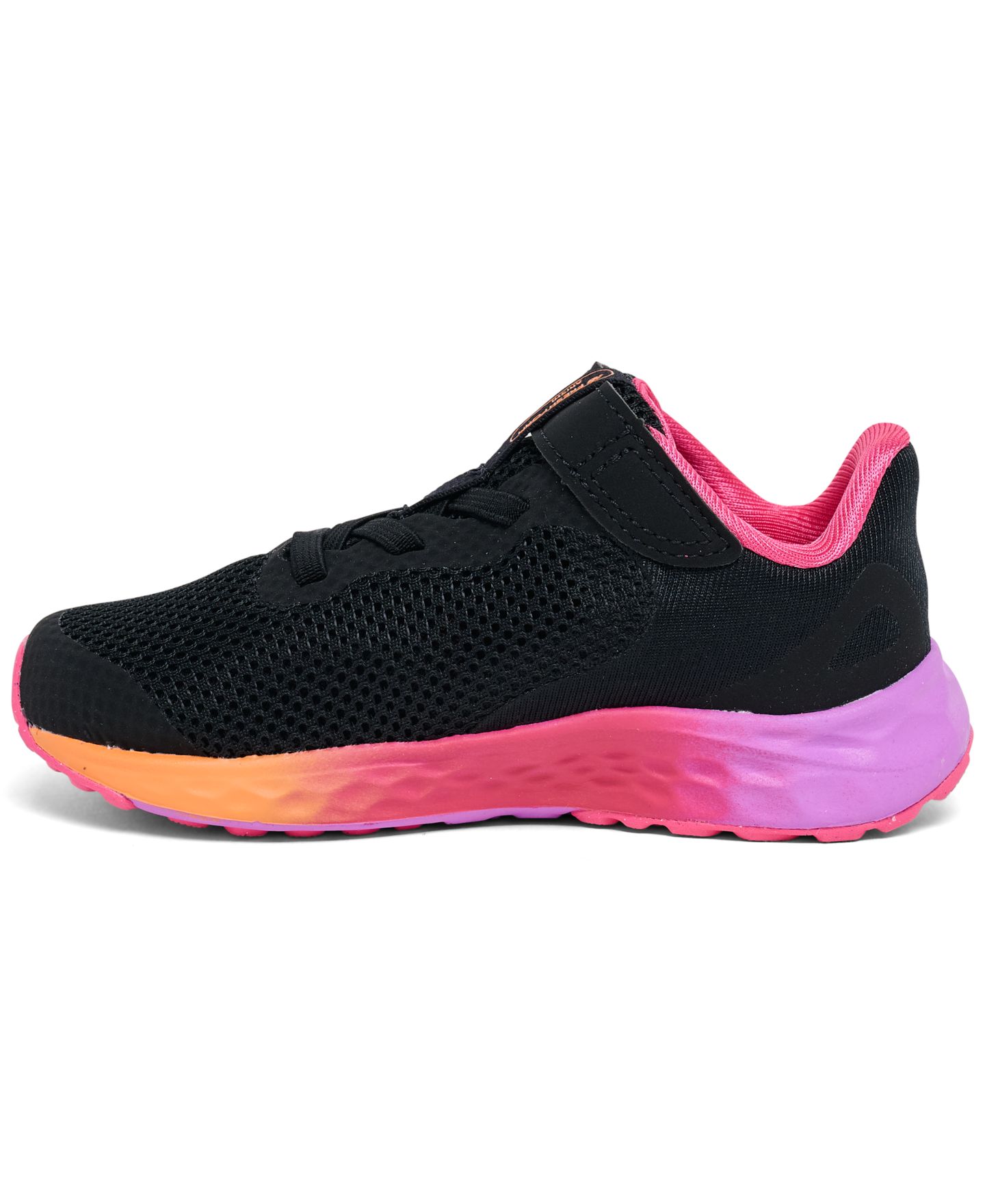 Детские беговые кроссовки New Balance Fresh Foam Arishi V4 на резинках, Finish Line, цвет: Чёрный — фото 2