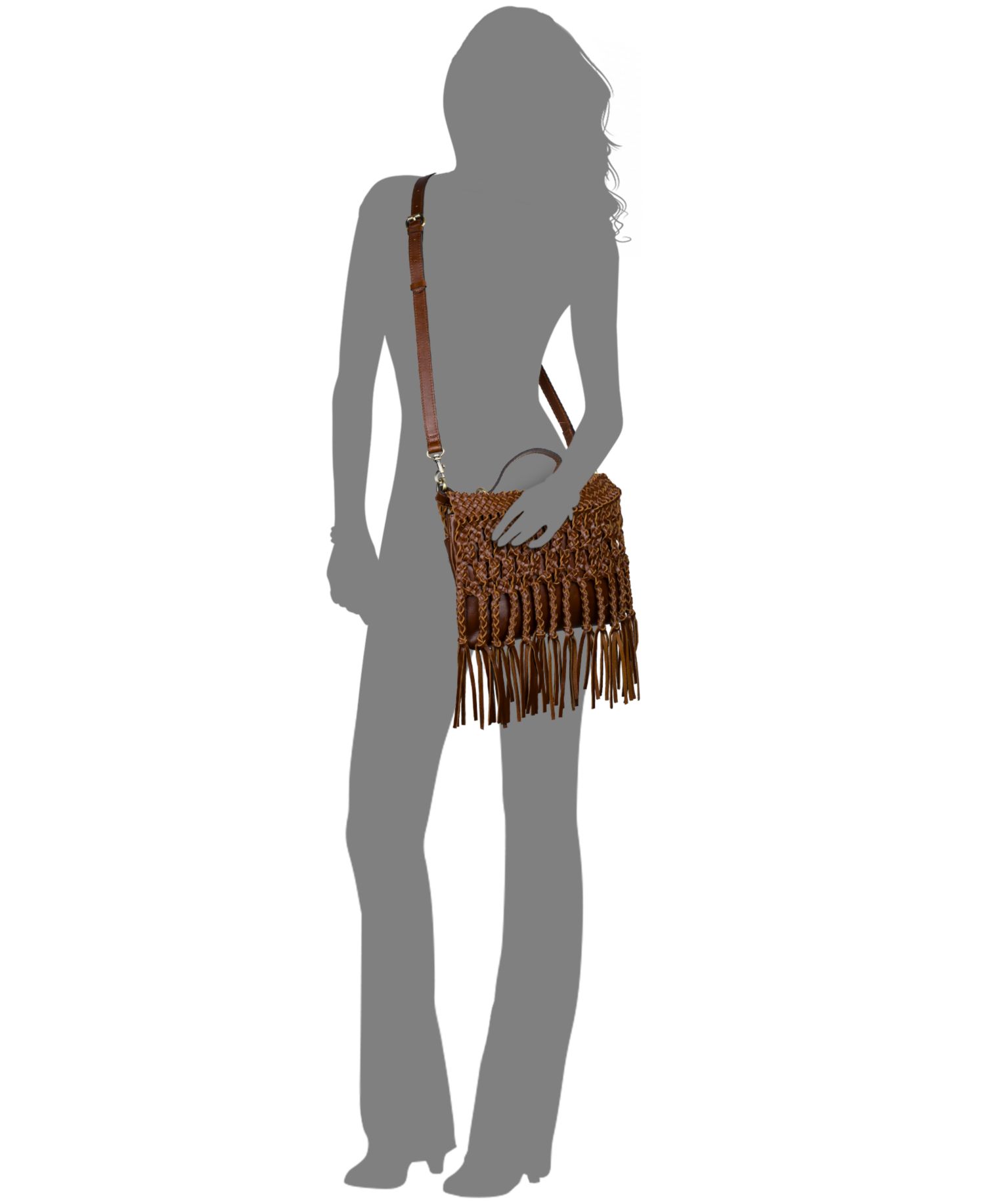 Marit Small Woven Leather Braided Crossbody Handbag