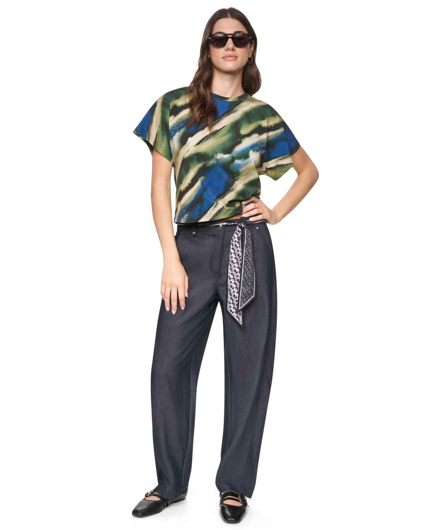Women's Printed Wide-Sleeve T-Shirt