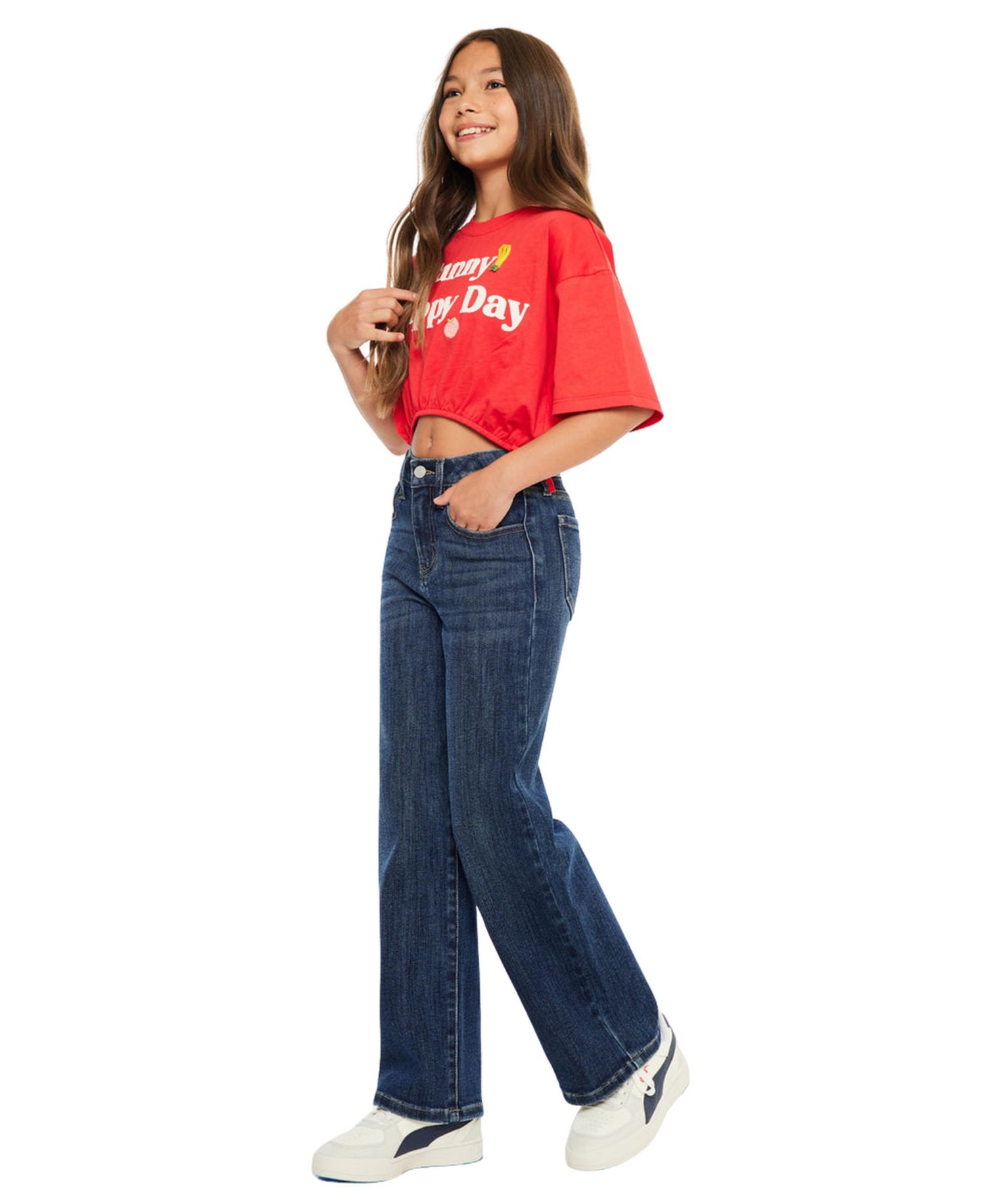 Big Girls Andy High Rise Wide-Leg Jeans