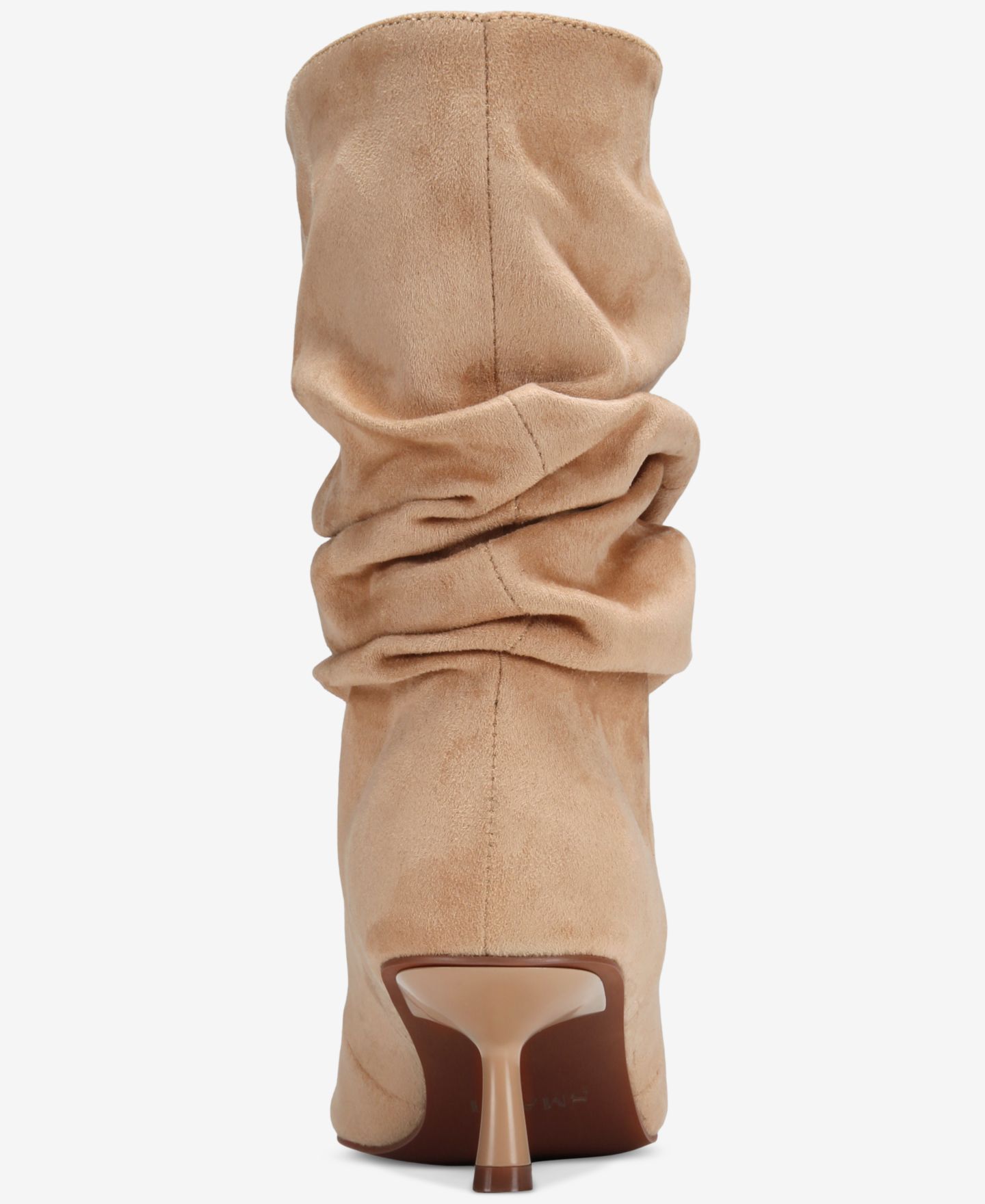 Женские ботинки SMASH Shoes Nyla Slouch Heeled Dress Booties - Extended Sizes Available, цвет: Бежевый — фото 4