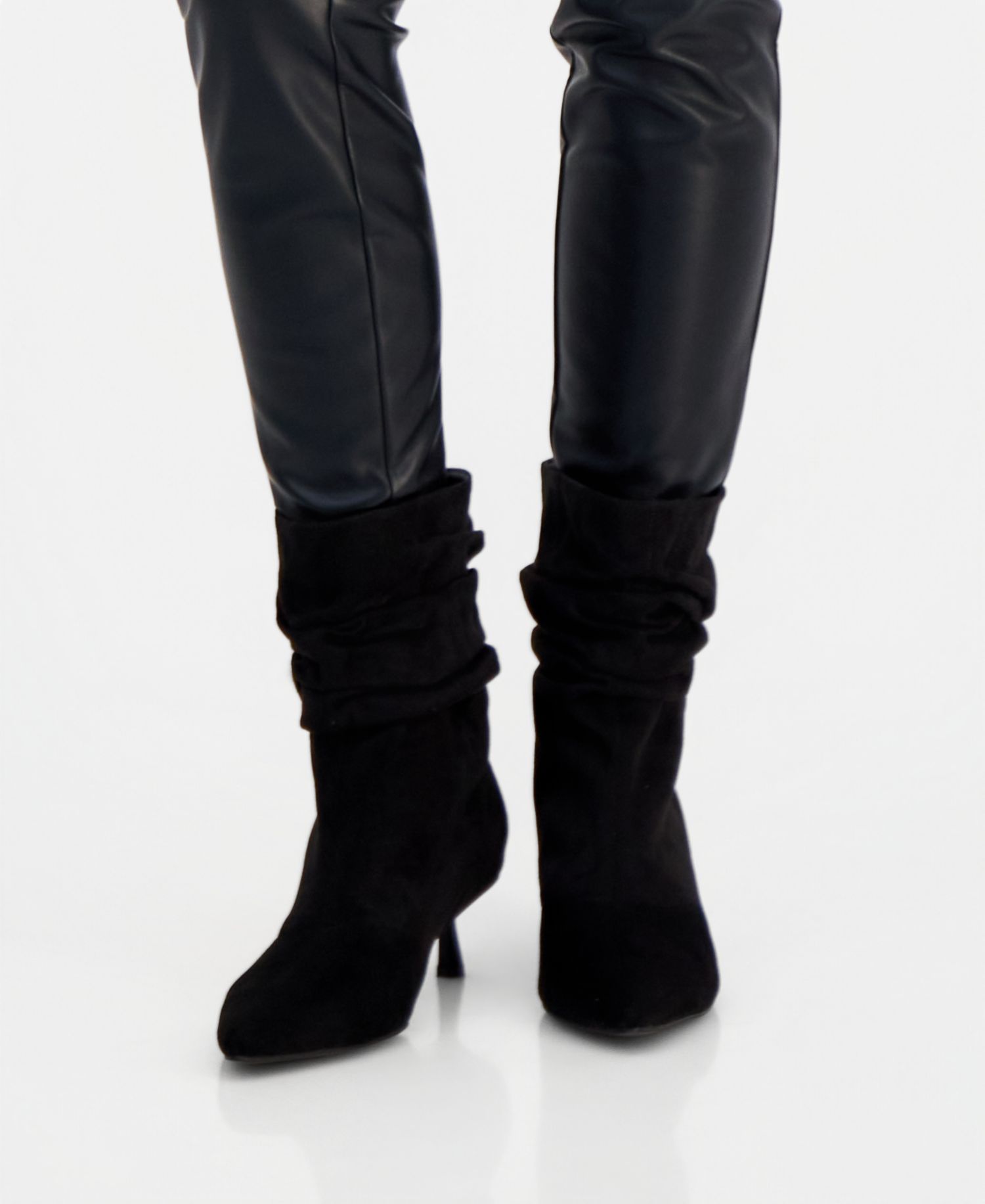 Women's Nyla Slouch Heeled Dress Booties - Extended Sizes Available