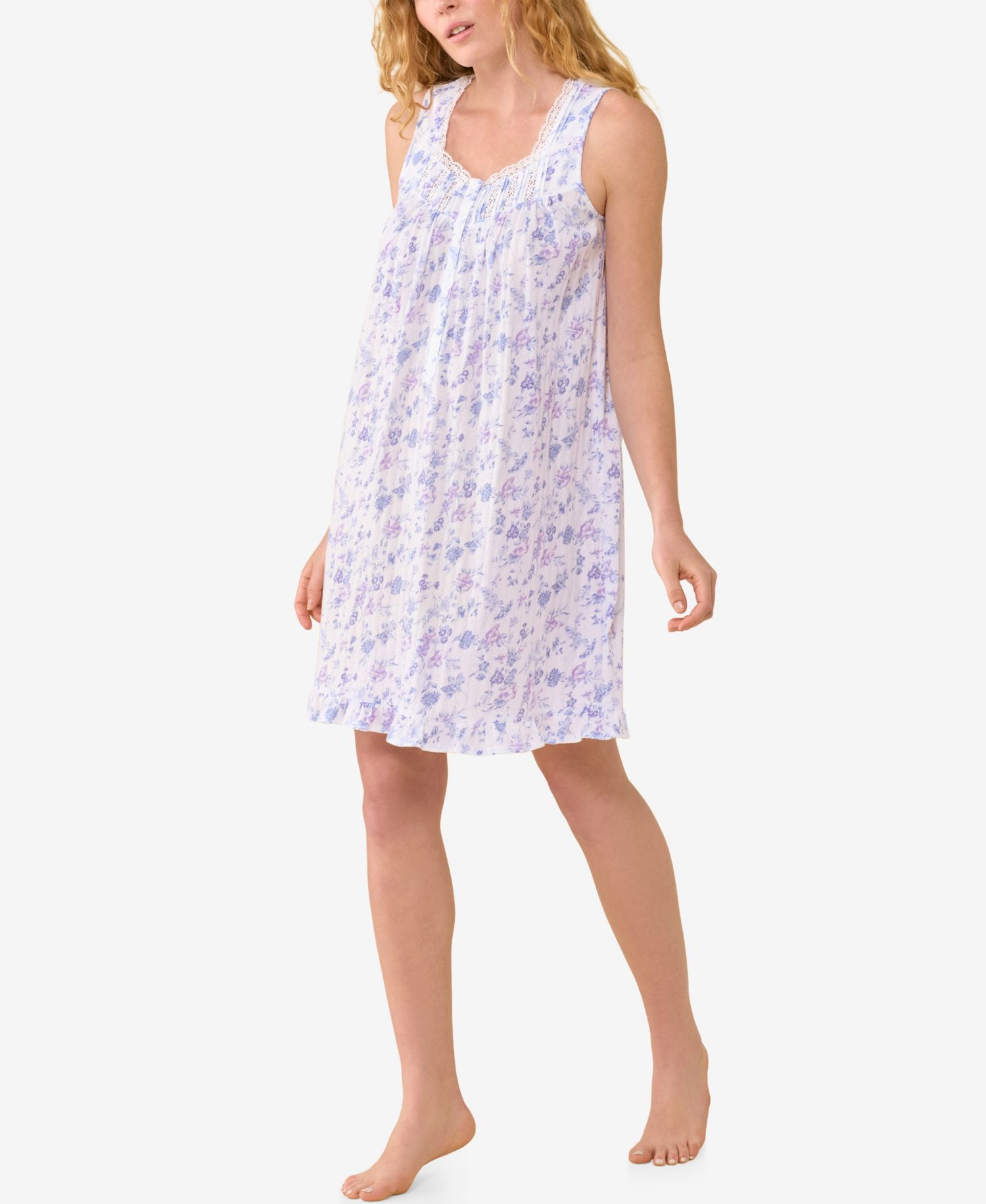 Women's Sleeveless Pointelle Chemise Nightdress