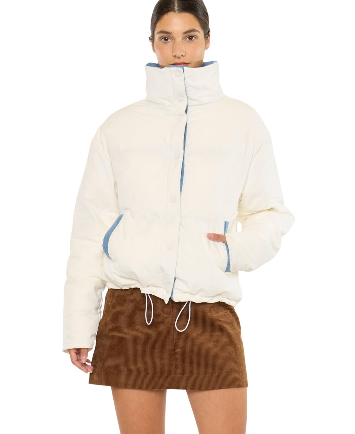 Women's USA Yerba Relaxed Front-Snap Puffer Jacket