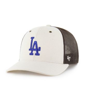 Carhartt x '47 Men's Natural/Brown Los Angeles Dodgers Undyed Trucker Adjustable Hat