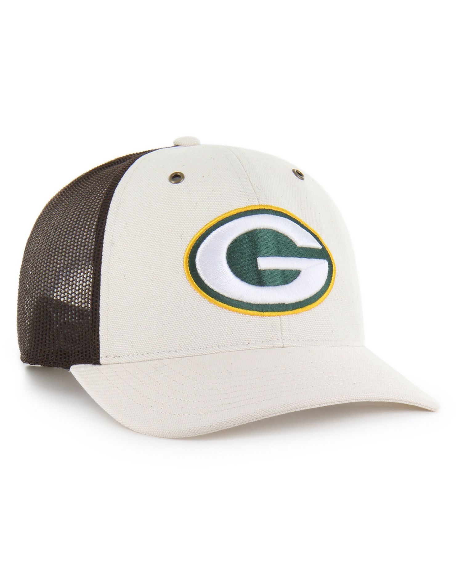 Carhartt x '47 Men's Natural/Brown Green Bay Packers Undyed Trucker Adjustable Hat