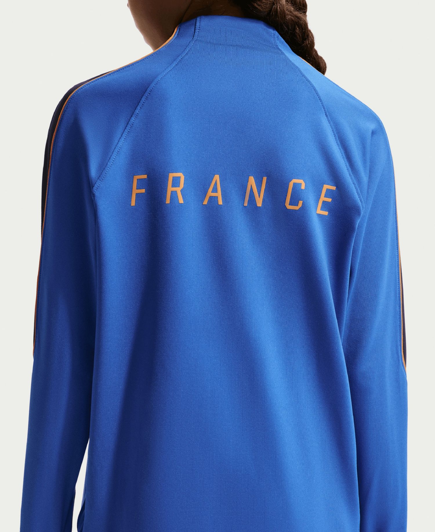 Big Boys and Girls Blue France National Team 2026 Strike Dri-FIT Long Sleeve Quarter-Zip Drill Sweatshirt