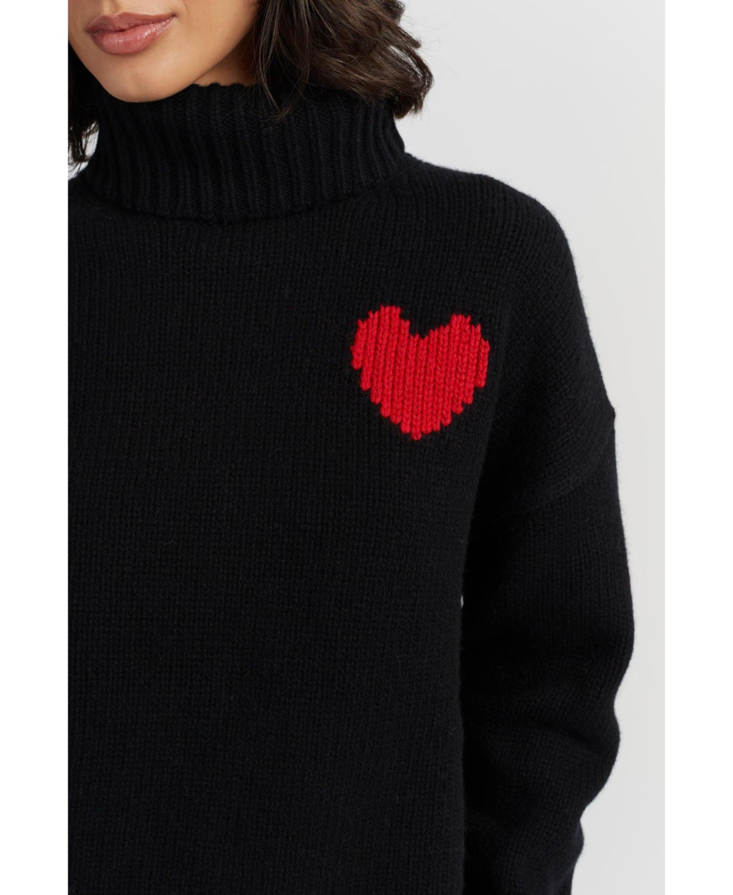 Women's Merino Heart Rollneck Sweater