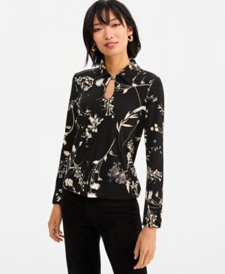 Women's Print Long-Sleeve Blouse