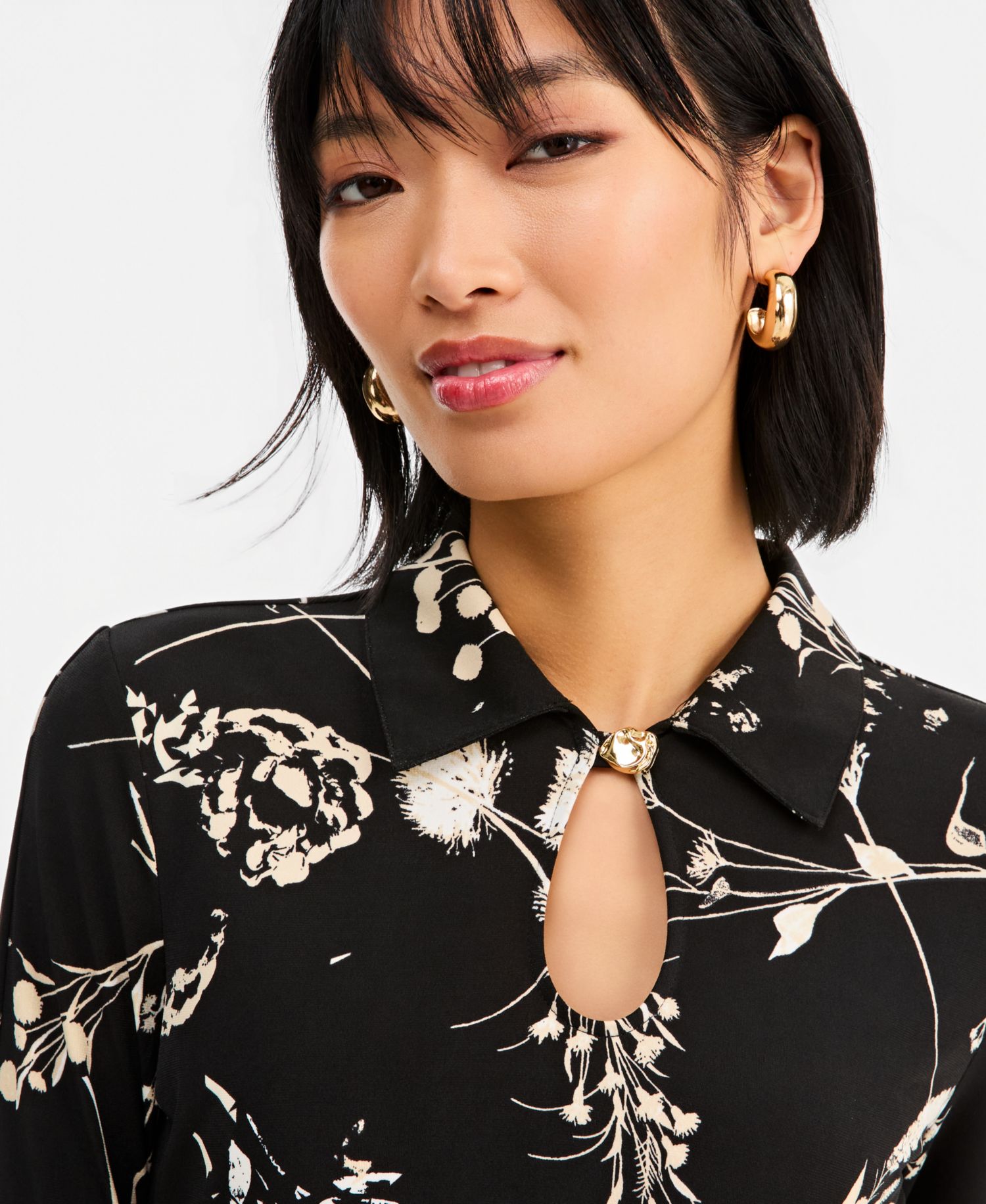 Women's Print Long-Sleeve Blouse