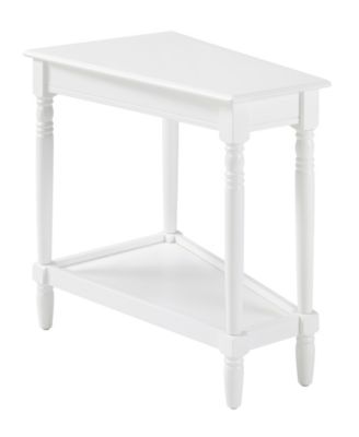 French Country Manor 14" Wood No-Tools Wedge End Table