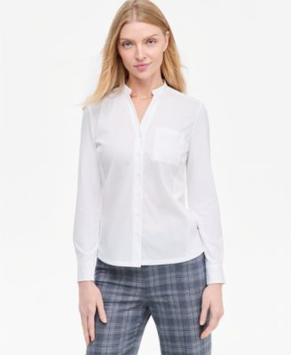Women's Stand Collar Long-Sleeve Shirt