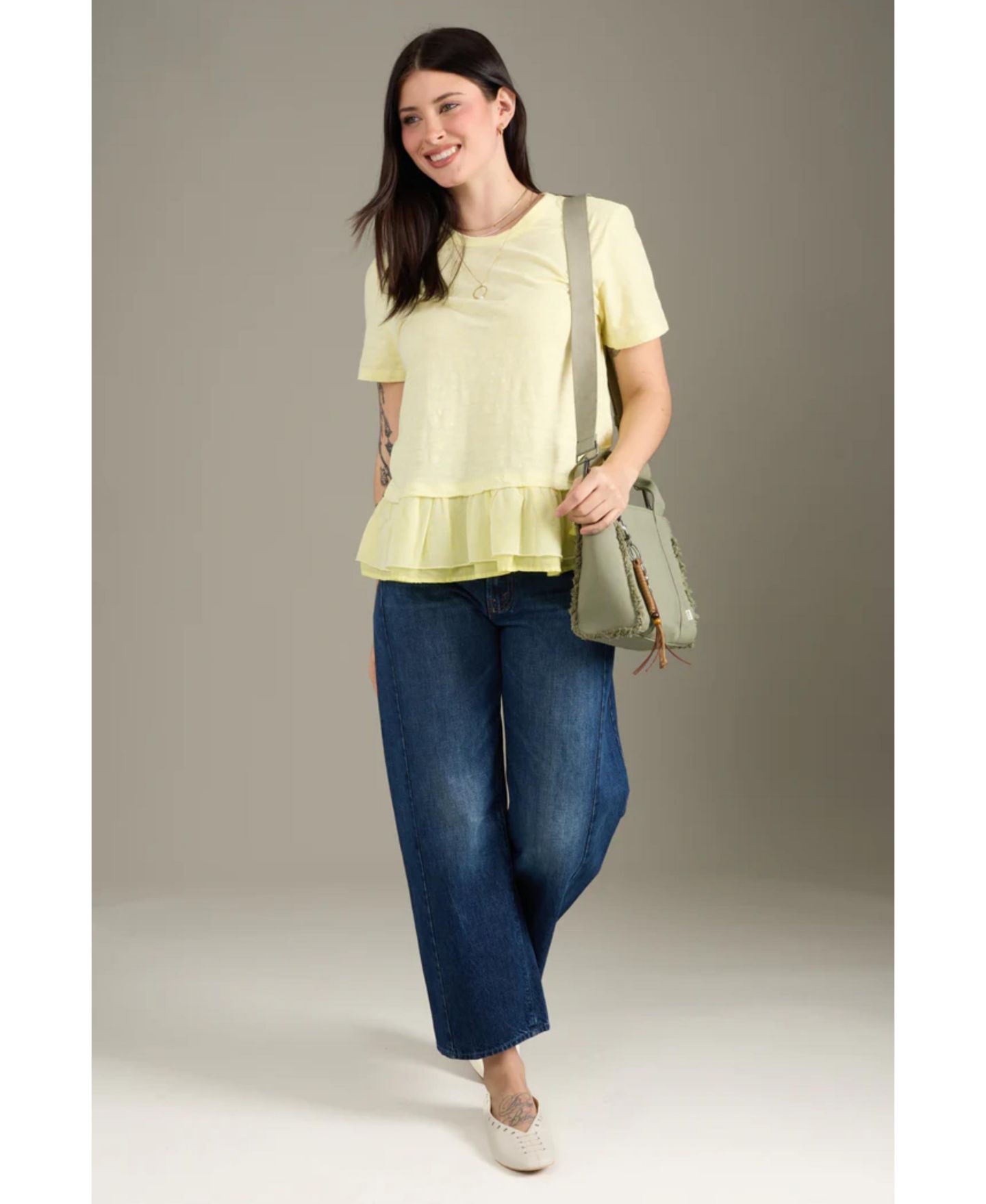 Женская сумка WILT Selma Frayed Mini Tote, цвет: Армейский — фото 9