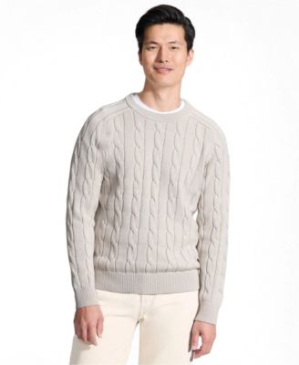 Men's Long Sleeve Drifter Cable Crewneck Sweater