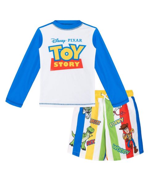 Купальники Toy Story Boys Mickey Mouse Swimwear 2-Piece Rash Guard and Swim Trunks Set