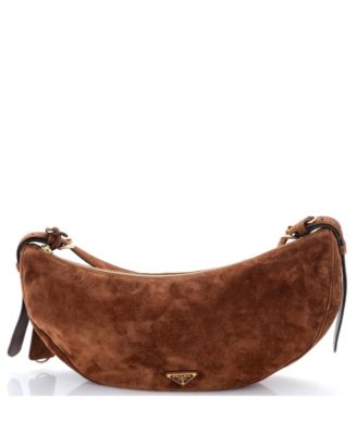 Large Demi-Lune Shoulder Bag Suede