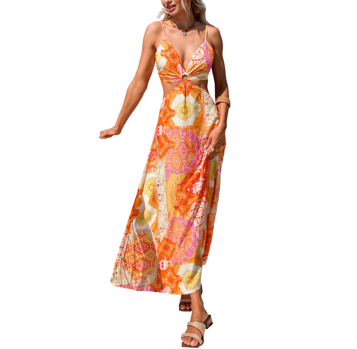 Women's June Plans Patchwork Maxi Beach Dress