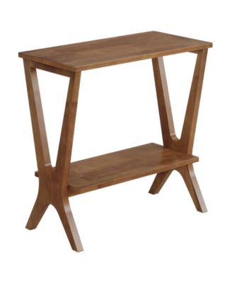 2-Tier Wooden Sofa Side Table for Living Room