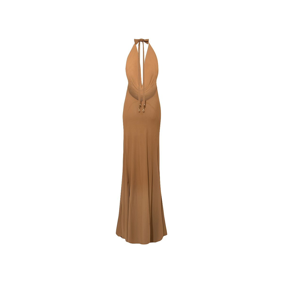 Luna B Women's Siren Halter V-Neck Maxi Dress view 2 — MAYCSS fashion products