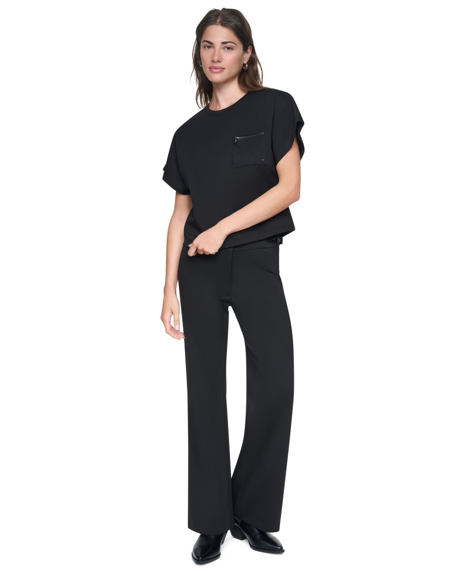 Women's Dolman-Sleeve Zip-Pocket Shirt