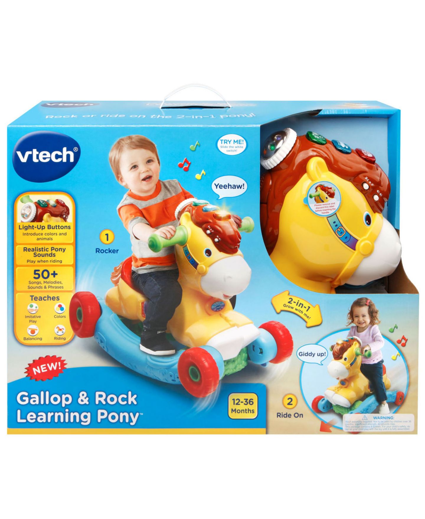 Детская игрушка VTech Gallop & Rock Learning Pony Colors & Action Words Learning Toy — фото 3