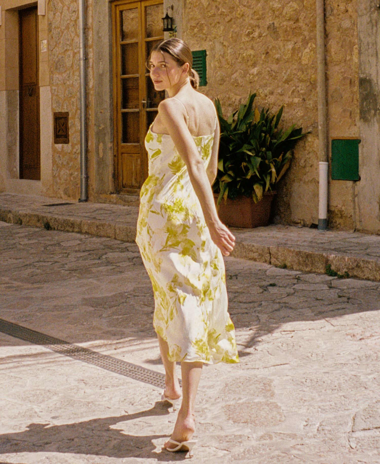 Women's Printed Cowl Neck Dress
