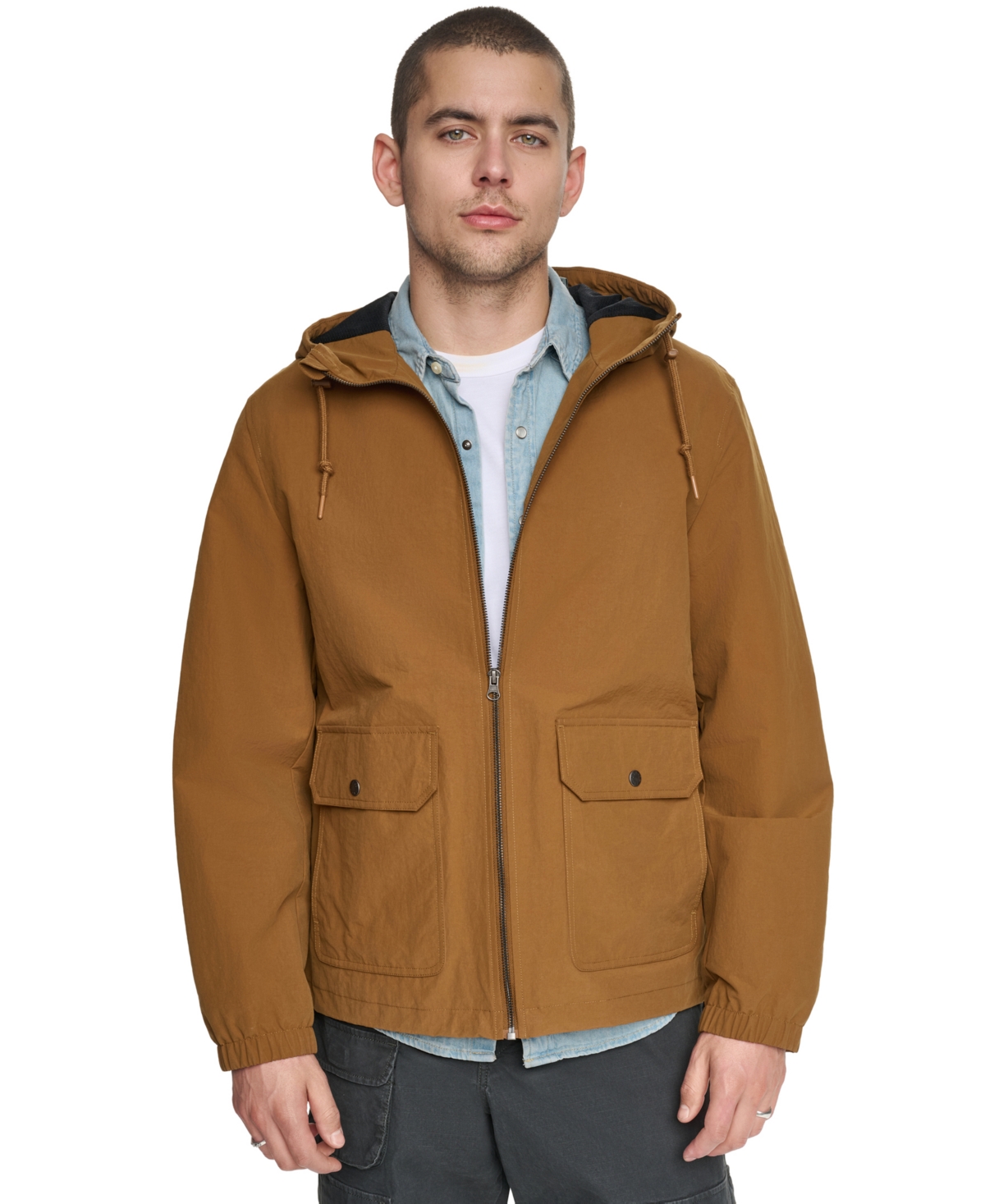 Levi's Men's Lightweight Hooded Jacket - Brown