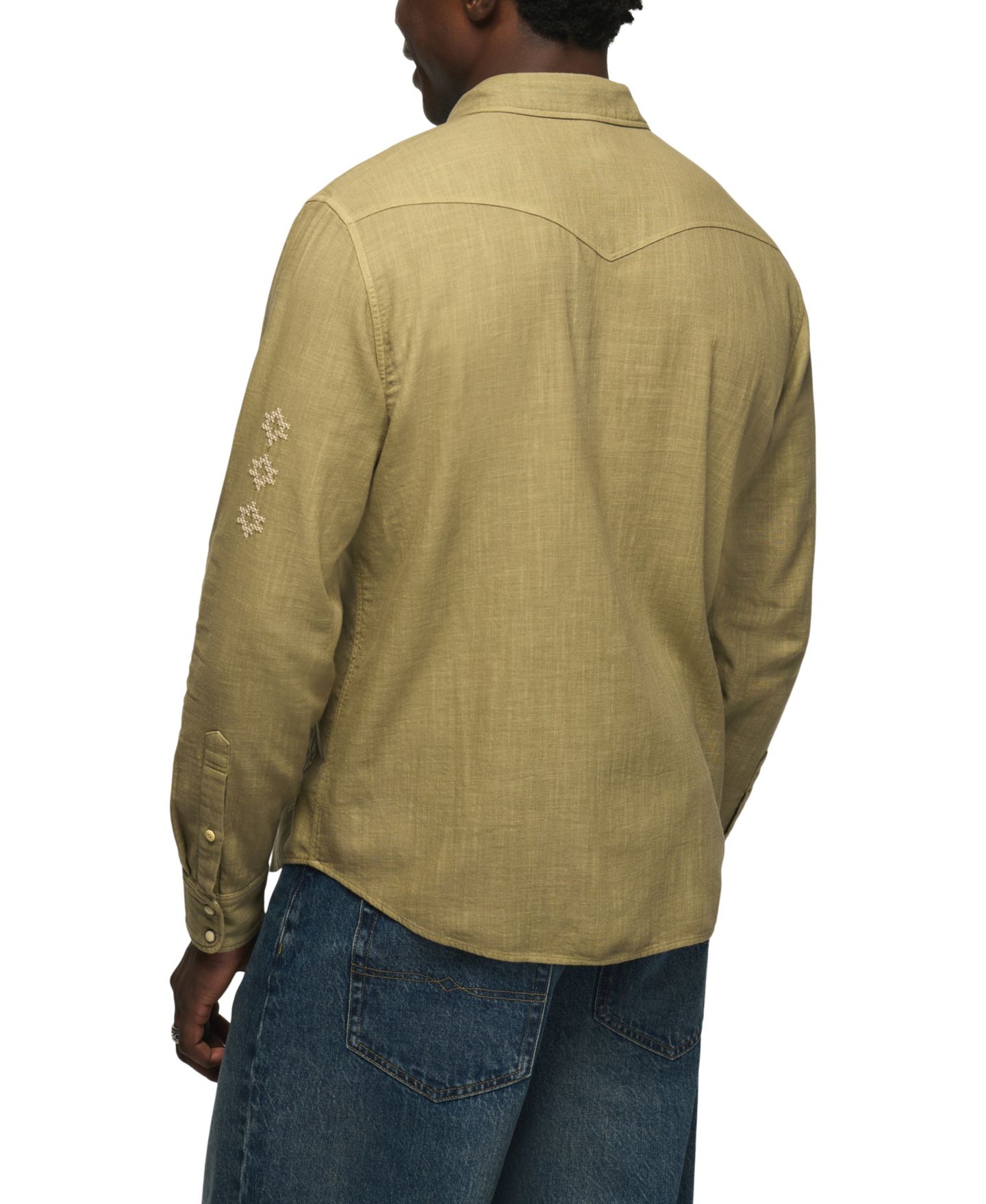 Мужская рубашка Lucky Brand Slub Cross Hatch Western, цвет: Overland Trek — фото 5