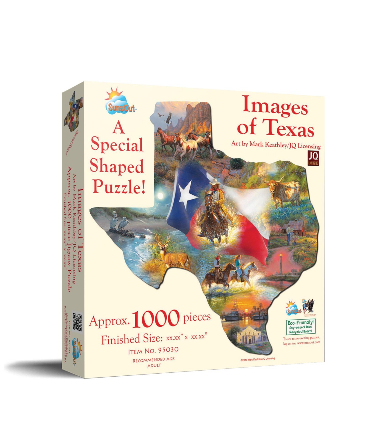 SunsOut Images of Texas 1000 piece Jigsaw Puzzle for Adults Special Shape