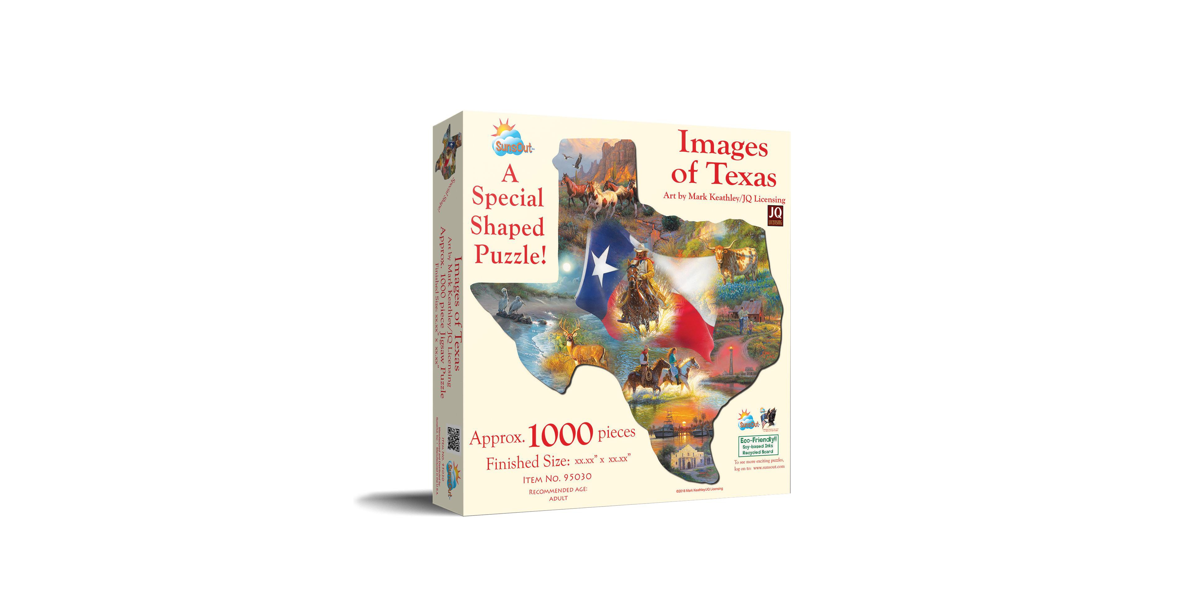 SunsOut Images of Texas 1000 piece Jigsaw Puzzle for Adults Special Shape