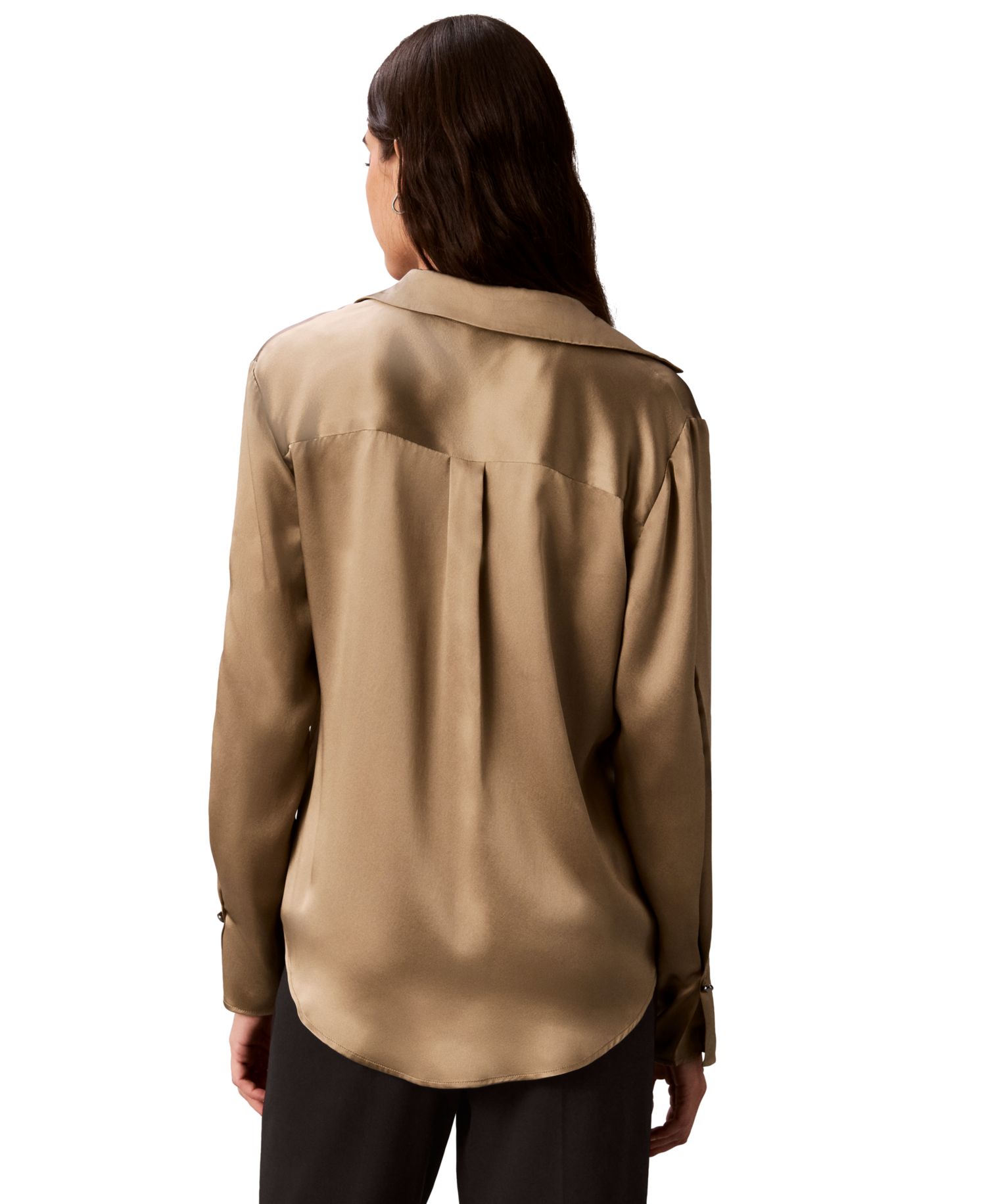 Petite Long-Sleeve Collared Shirt