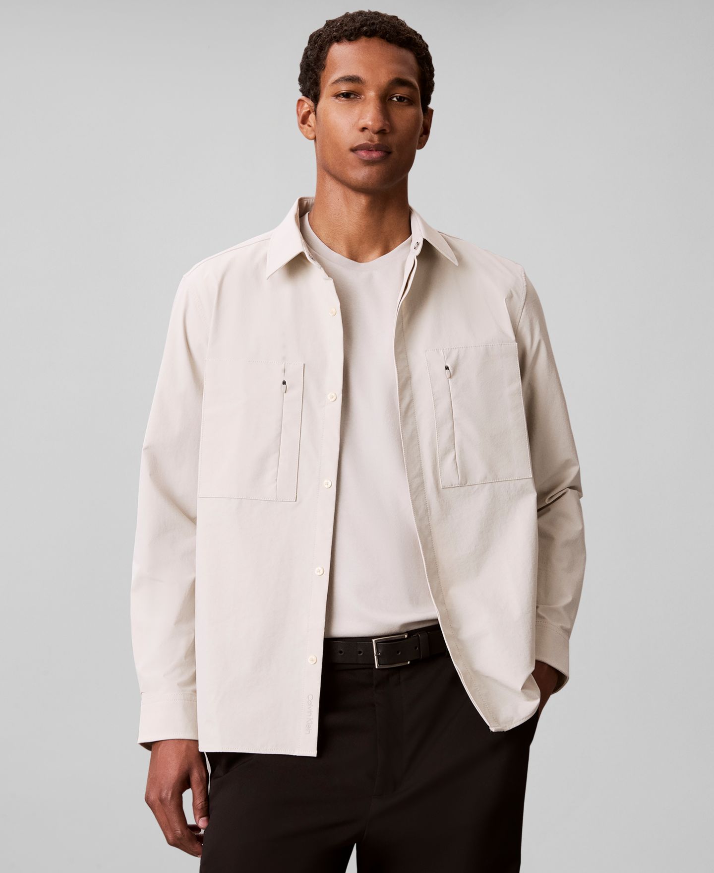 Мужская рубашка Calvin Klein Stretch Blend Classic-Fit, цвет: Moonstruck — фото 1