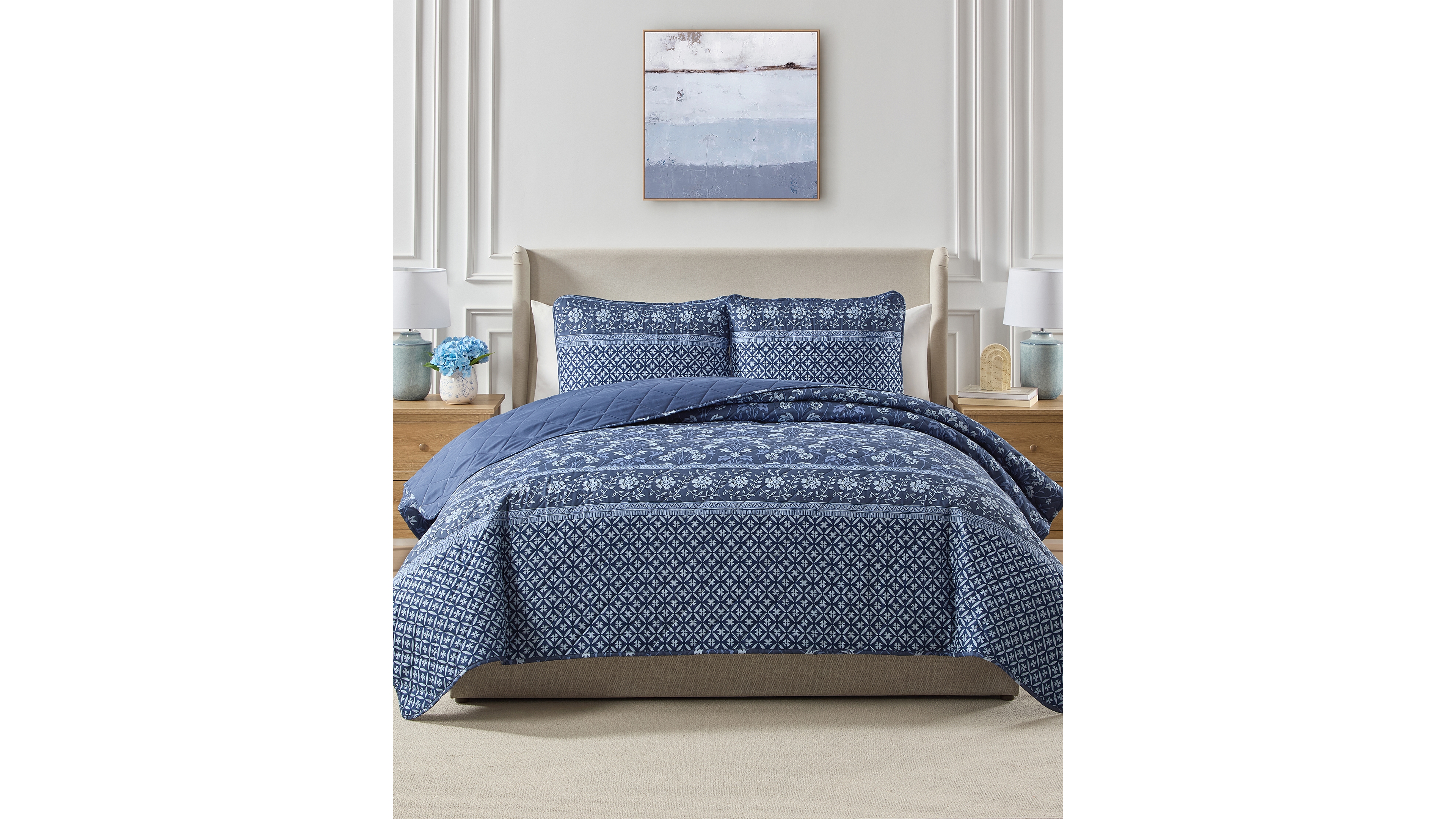Seventh Studio Riley Floral Quilted 3-Piece Quilt Set, King