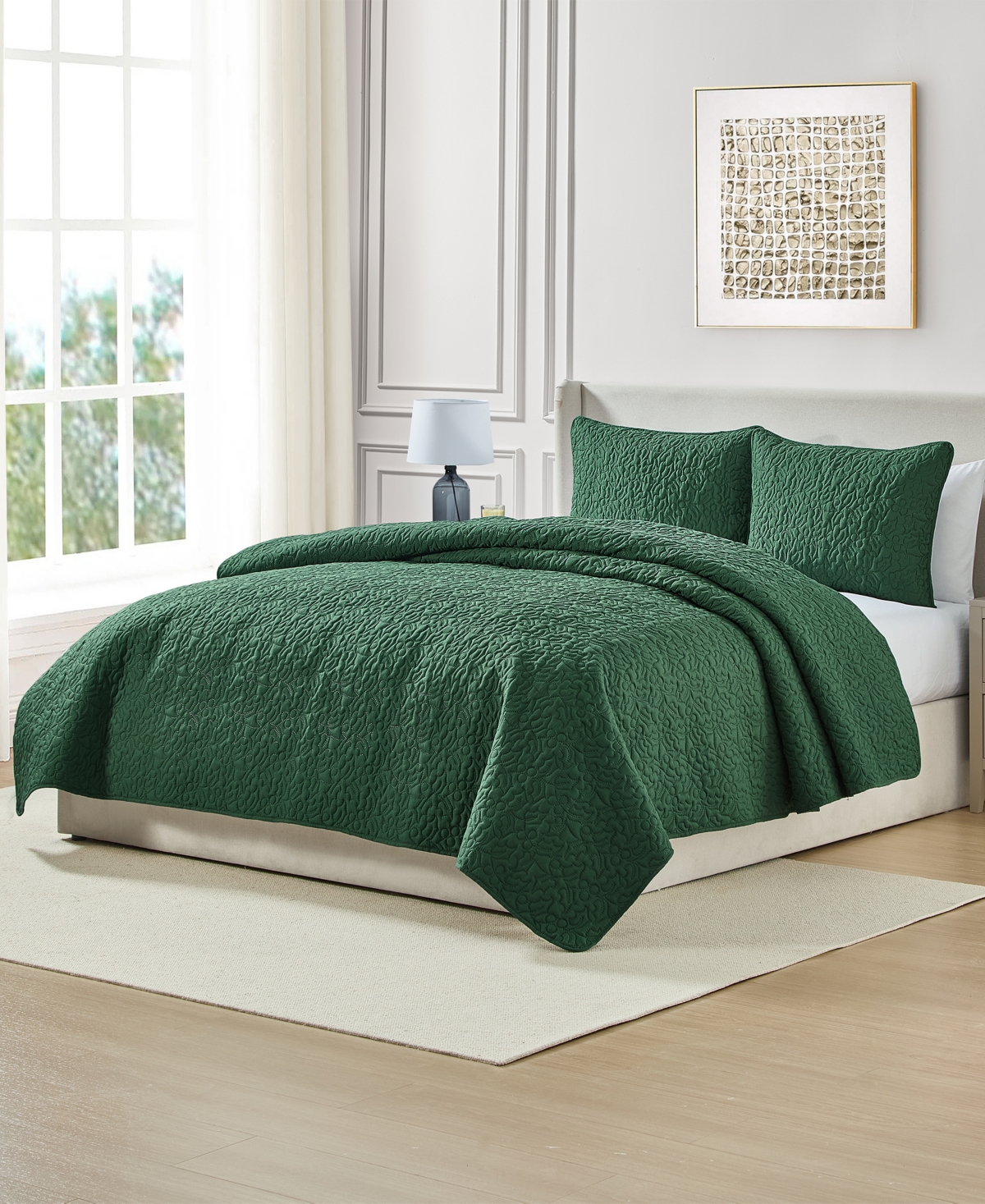 Seventh Studio Holly Pinsonic Quilted 2-Piece Quilt Set, Twin