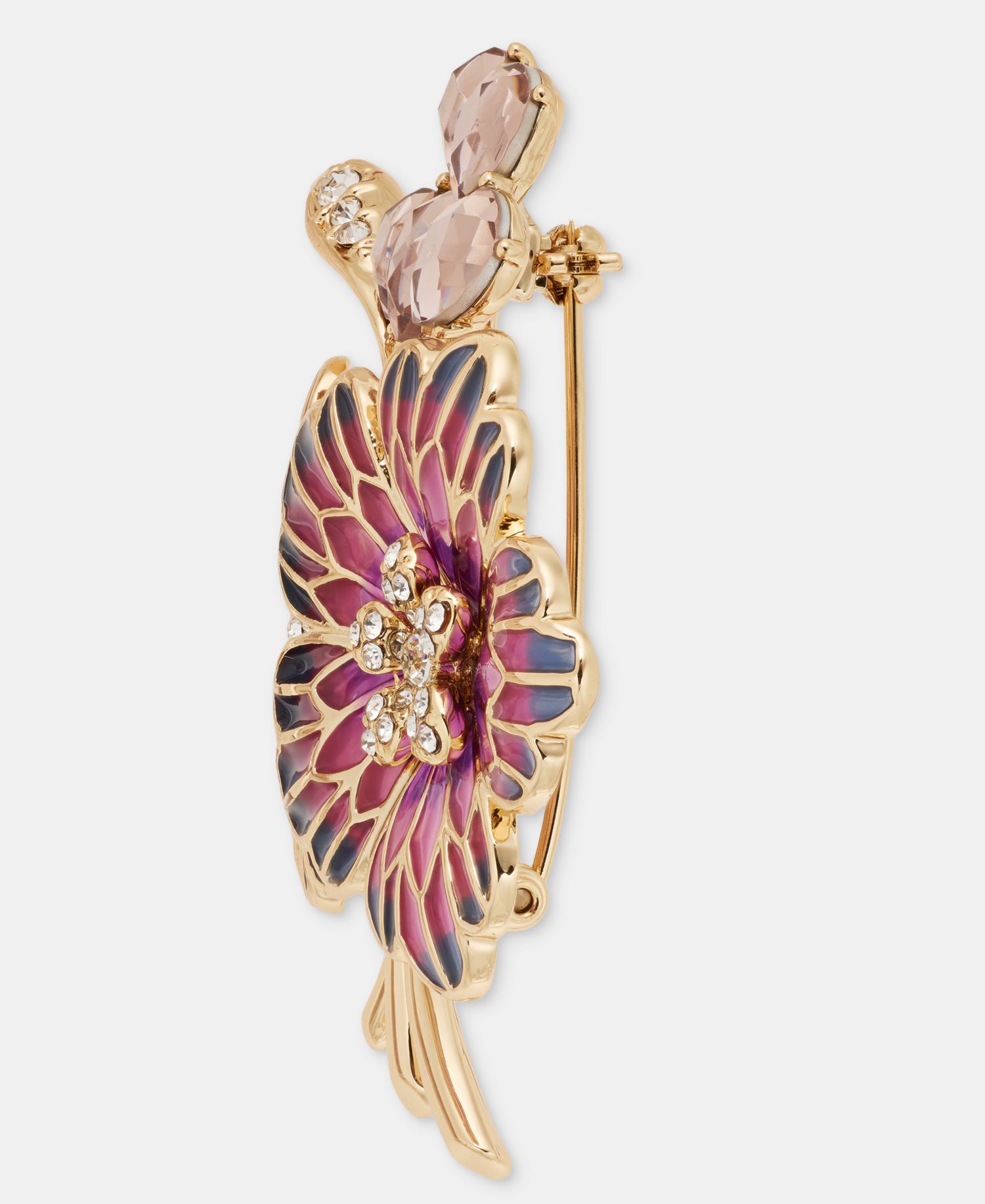 Crystal Flower Bouquet Pin