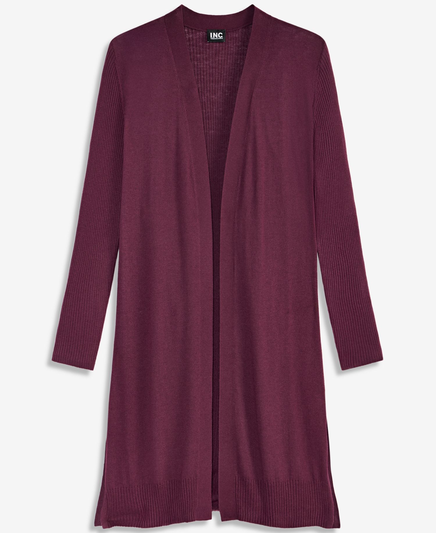 Women's Duster Open-Front Ribbed Cardigan