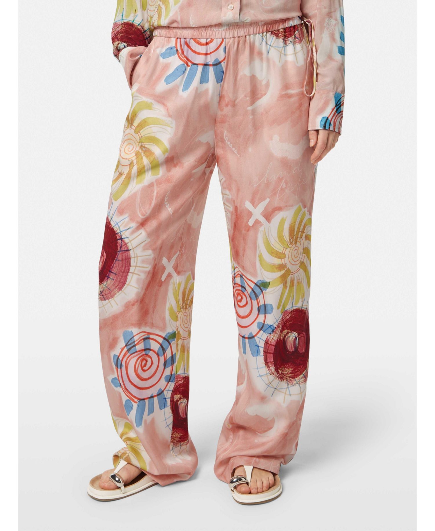 Women's Gia Mid Rise Wide Leg Elasticated Trousers
