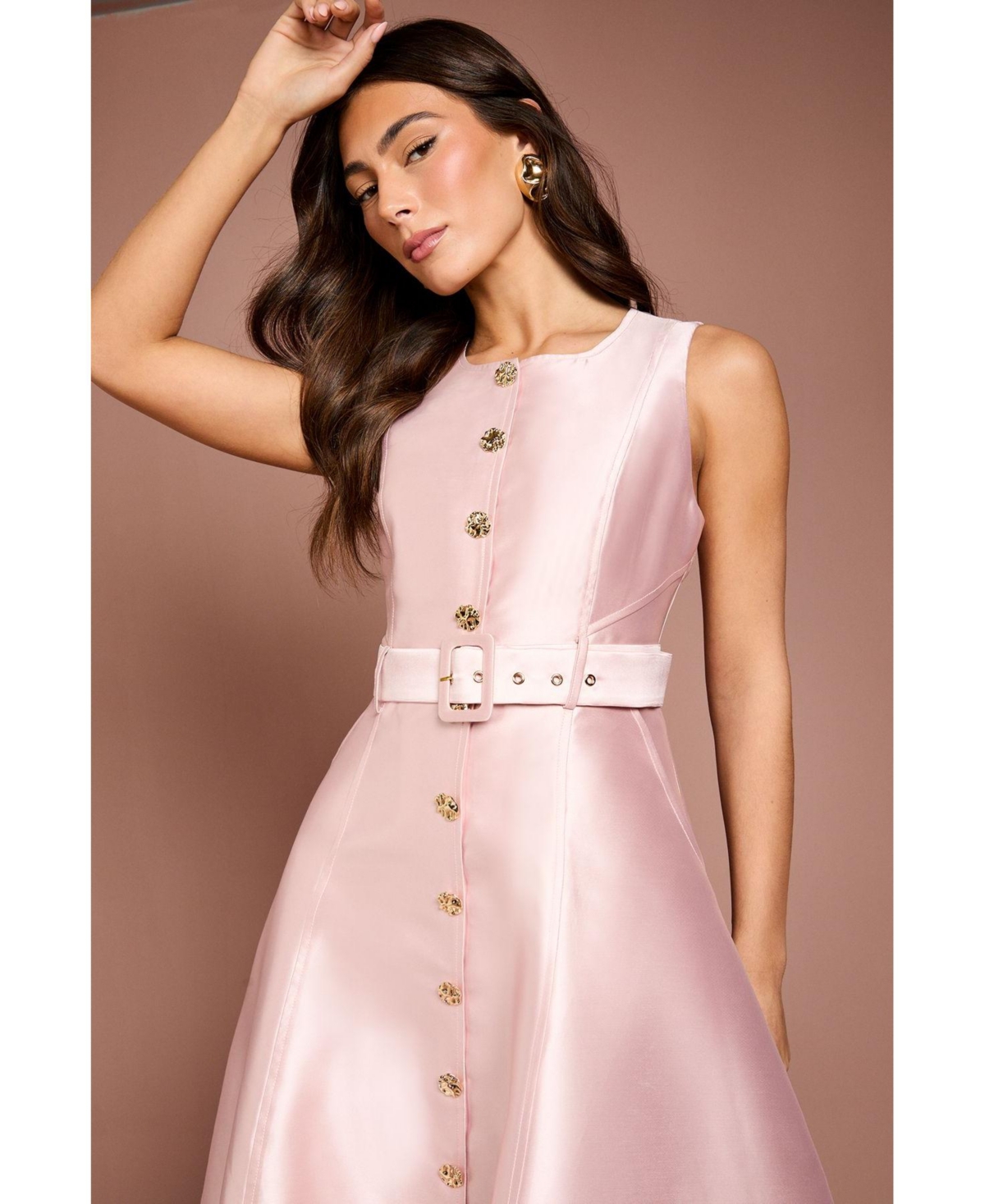 Coast Women's Button Through Belted A-Line Dress