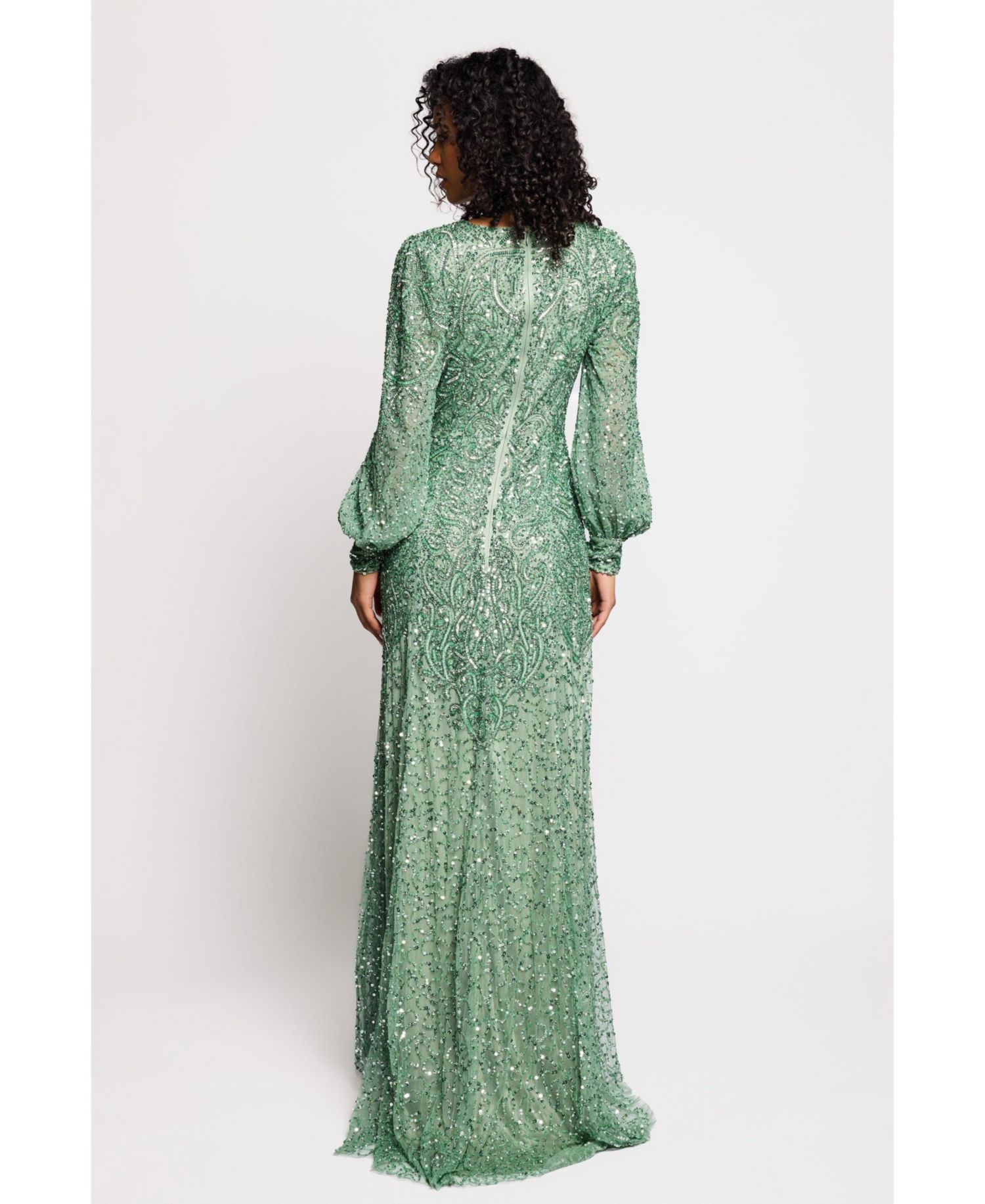 Women's Embellished Sequins Net Gown