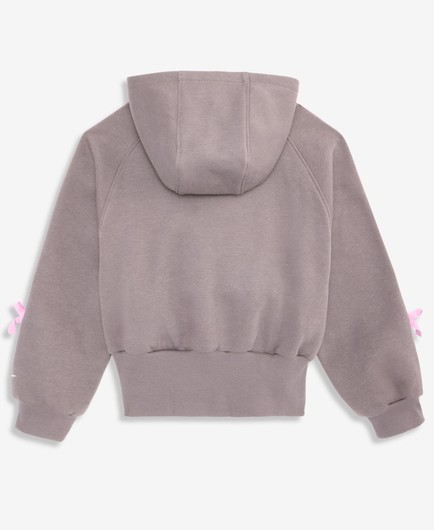 Худи Nike Bow-Detail Long-Sleeve Graphic для девочек, цвет: Серо-бежевый — фото 6