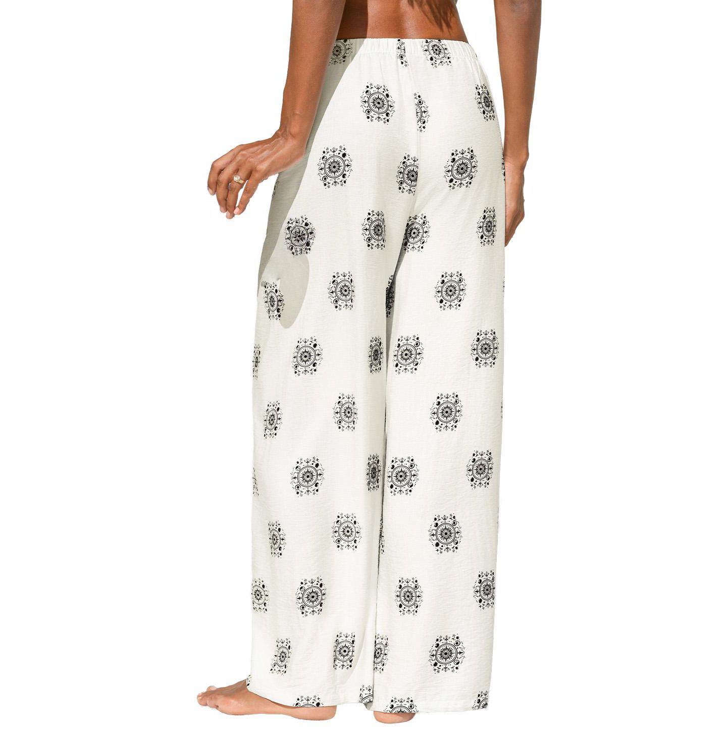 Женские брюки Cupshe If You Say So Ornate Lounge Pants, цвет: Бежевый / Хаки — фото 3