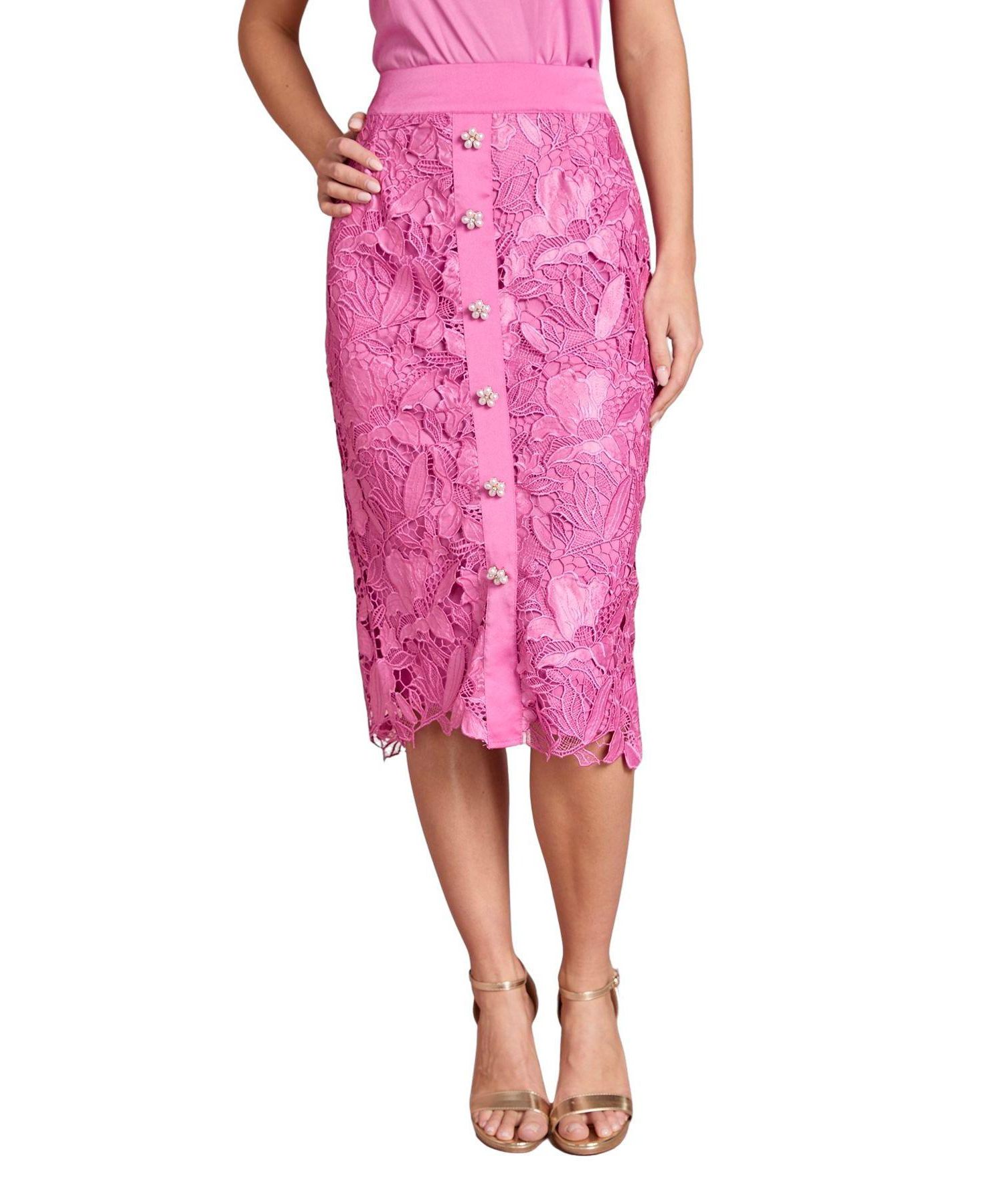 Women's Lace Embroidered Pencil Skirt