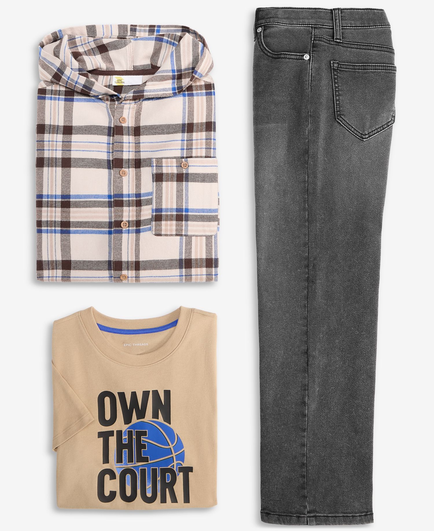 Boys' 4-20 Plaid Hooded Flannel Jacket