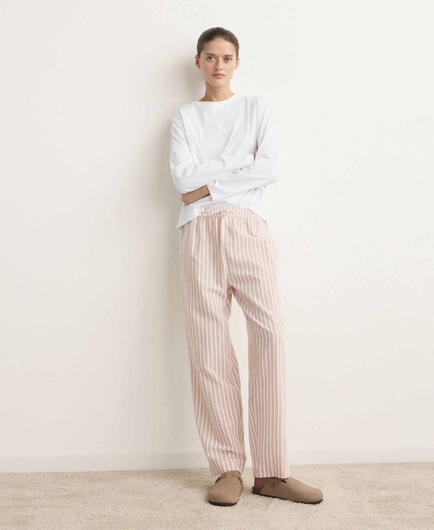 Women's Two-Piece Cotton Striped Pyjamas