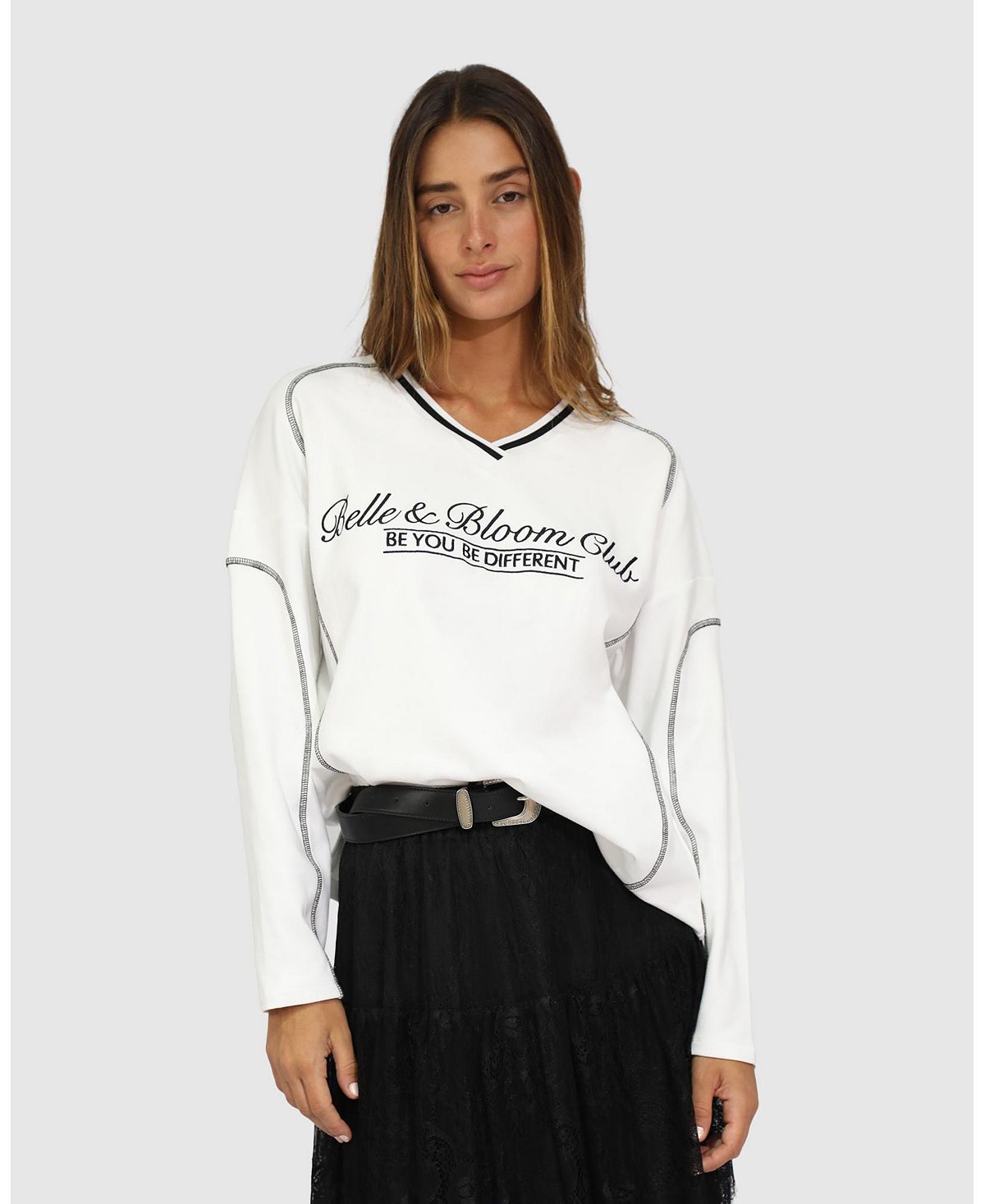Belle & Bloom Women's Cool Shot Oversized T-Shirt view 1 — MAYCSS fashion products